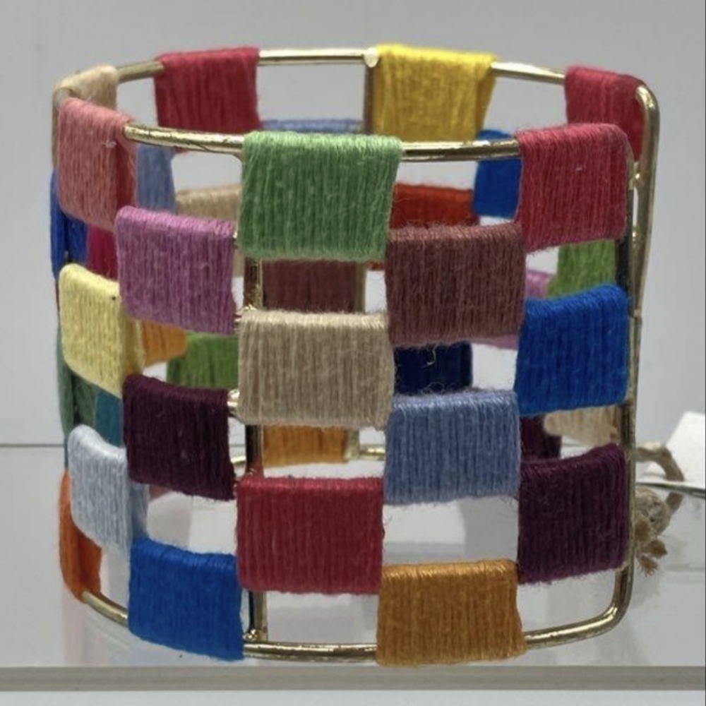 World Finds Ethical Bracelet Colorful Woven Cuff Bracelet NWT - Picture 15 of 17
